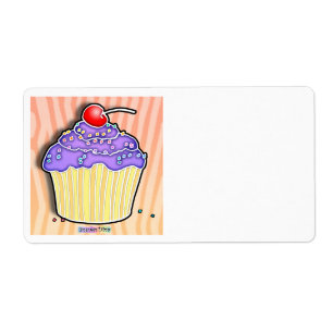 Lavendel druif Frosted CUPCAKE AVERY LABEL