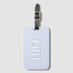 Lavendel Dubbele Laag Eenvoudig Initiaal Monogram Bagagelabel