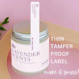 Lavendel Dunne Kaars Tamper-Proof Seal Labels