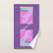 Lavendel eenhoorn silhouet Kinder Bad Handdoek (Handdoek)
