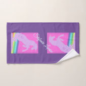 Lavendel eenhoorn silhouet Kinder Bad Handdoek (Handdoek)