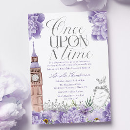 Lavendel Eens Op Een Tijd Prinses Baby Shower Kaart