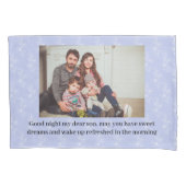 Lavendel Eenvoudig Bloemen Blauw w / Foto Kussensloop (Voorkant)