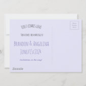  lavendel - eenvoudige florale bloeding - sparen d aankondiging (Achterkant)