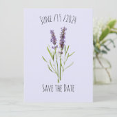  lavendel - eenvoudige florale bloeding - sparen d aankondiging (Staand voorkant)