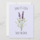  lavendel - eenvoudige florale bloeding - sparen d aankondiging (Voorkant)