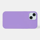 Lavendel, effen kleur, iPhone 15 case (Achterkant horizontaal)