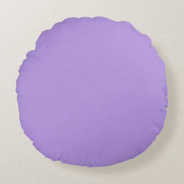 Lavendel, effen kleur, rond kussen (Voorkant)