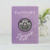 Lavendel Egypte Paspoort Trouw Save the Date (Staand voorkant)