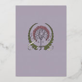 Lavendel Elegance Islamitische Goud & Bloemen Acce Folie Uitnodiging (Achterkant)