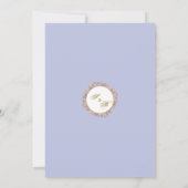 Lavendel Elegant Bruiloft Bewaar de Datum Uitnodig Kaart (Achterkant)