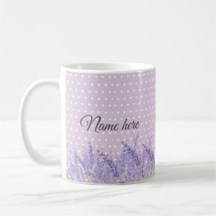 lavendel, elegant, modern, trendy, bloemen, paars koffiemok