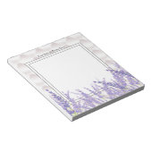 lavendel, elegant, modern, trendy, floraal notitieblok (Schuin)