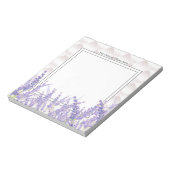 lavendel, elegant, modern, trendy, floraal notitieblok (Linkerzijde)