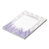 lavendel, elegant, modern, trendy, floraal notitieblok (Linkerzijde)