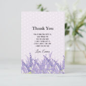 lavendel, elegant, modern, trendy, floraal, paars bedankkaart (Staand voorkant)