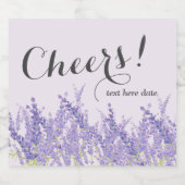 lavendel, elegant, modern, trendy, floraal, paars bier etiket (Enkel label)