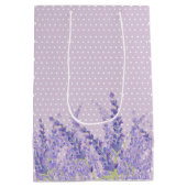 lavendel, elegant, modern, trendy, floraal, paars medium cadeauzakje (Achterkant)
