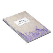 lavendel, elegant, modern, trendy, floraal, paars notitieboek (Rechterzijde)