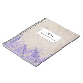 lavendel, elegant, modern, trendy, floraal, paars notitieboek (Linkerzijde)