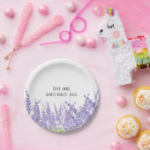 lavendel, elegant, modern, trendy, floraal, paars papieren bordje (Feest)