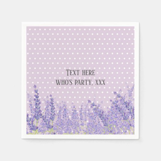 lavendel, elegant, modern, trendy, floraal, paars servet (Voorkant)