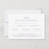 Lavendel Elegant Script Wedding RSVP Kaartje (Voorkant)