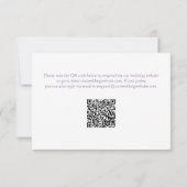 Lavendel Elegant Script Wedding RSVP met QR-code Kaartje (Achterkant)