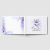 Lavendel Elegant Waterverf Bruiloft Gastenboek (Volledig)