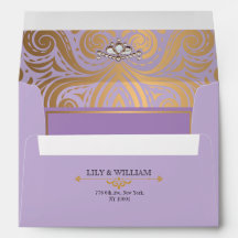 Lavendel Elegante Artdeco Diamant Gouden Trouwring