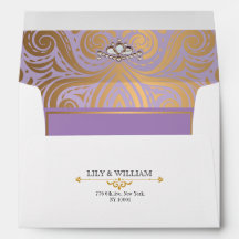 Lavendel Elegante Artdeco Diamant Gouden Trouwring