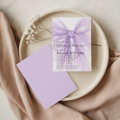 Lavendel Elegante Baby Shower Strikte Boog Kaart