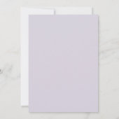 Lavendel Elegante Bloemige Bruiloft Kaart (Achterkant)