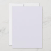 Lavendel Elegante Botanische Bruiloft Kaart (Achterkant)