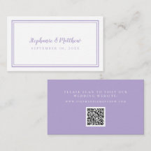 Lavendel Elegante Minimale Trouwwebsite QR-code