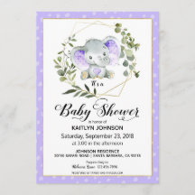 Lavendel Elephant Modern Baby shower