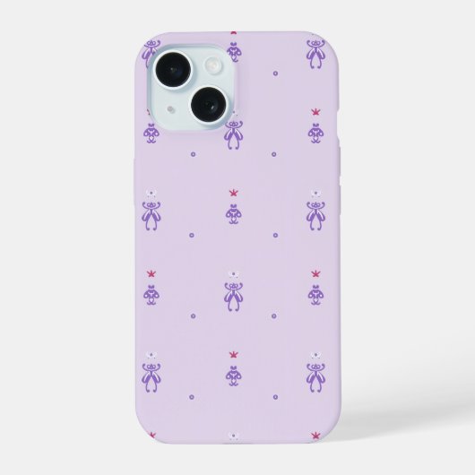 Lavendel Elf Runen iPhone 15 Case (Achterkant)