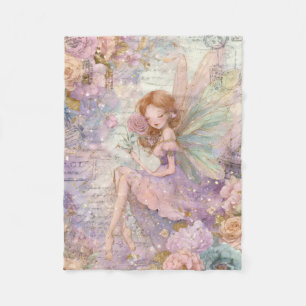 Lavendel Elfje Met Bloemen Fleece Deken