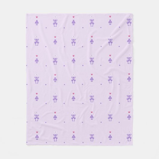Lavendel Elfjes Runen Fleece Deken (Voorkant)