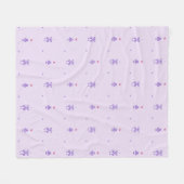 Lavendel Elfjes Runen Fleece Deken (Voorkant (Horizontaal))