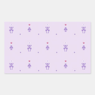 Lavendel Elfjes Runen Rechthoekige Sticker