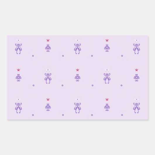 Lavendel Elfjes Runen  Rechthoekige Sticker (Voorkant)