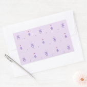 Lavendel Elfjes Runen  Rechthoekige Sticker (Envelop)