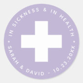 Lavendel Emergency Kit bij ziekte en gezondheid Ronde Sticker (Voorkant)