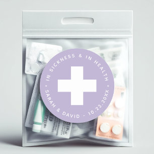 Lavendel Emergency Kit bij ziekte en gezondheid Ronde Sticker