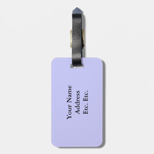 Lavendel en Baby Blue Hearts - Argyle Pattern Bagagelabel (Achterkant verticaal)