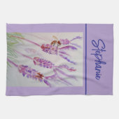 Lavendel en Bee Herb Waterverf Vrouwen Theedoek (Horizontaal)