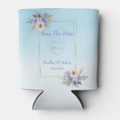 Lavendel en beige bloemengoud Lijst Blikjeskoeler (Voorkant)