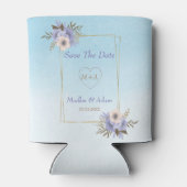 Lavendel en beige bloemengoud Lijst Blikjeskoeler (Achterkant)