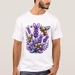 Lavendel en bijen Canvas tas - Bloemen Aromatherap T-shirt